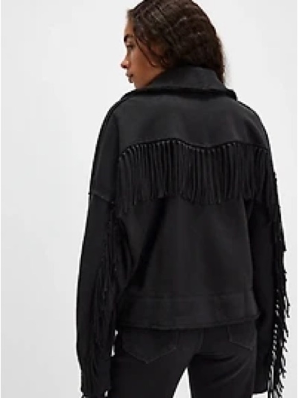 Ragabond x Free People Wyatt Black Fringe Cardi - Picture 3 of 7